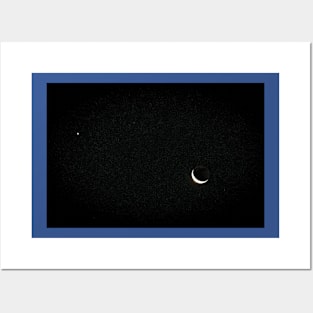 Crescent Moon and Star Posters and Art